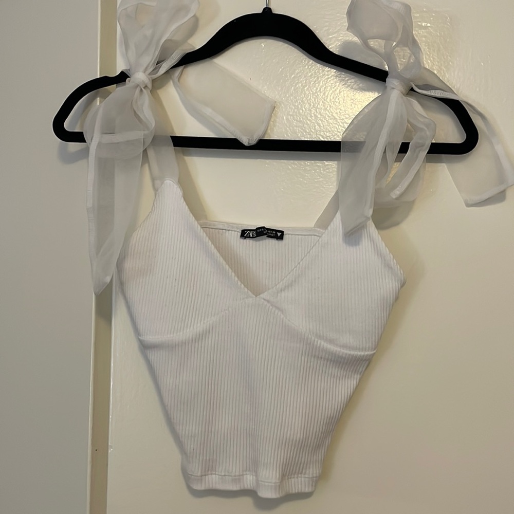 Zara white tank top